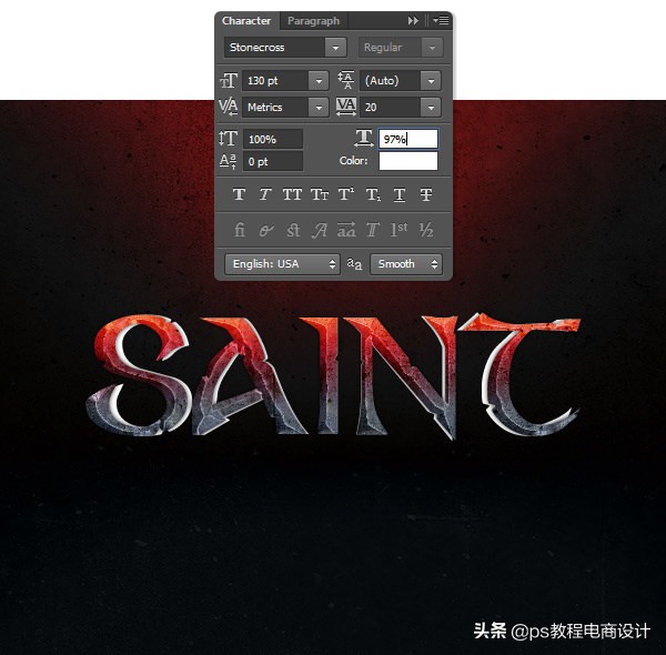 ps岩石字体制作教程,ps设计梦幻霓虹光效艺术字教程