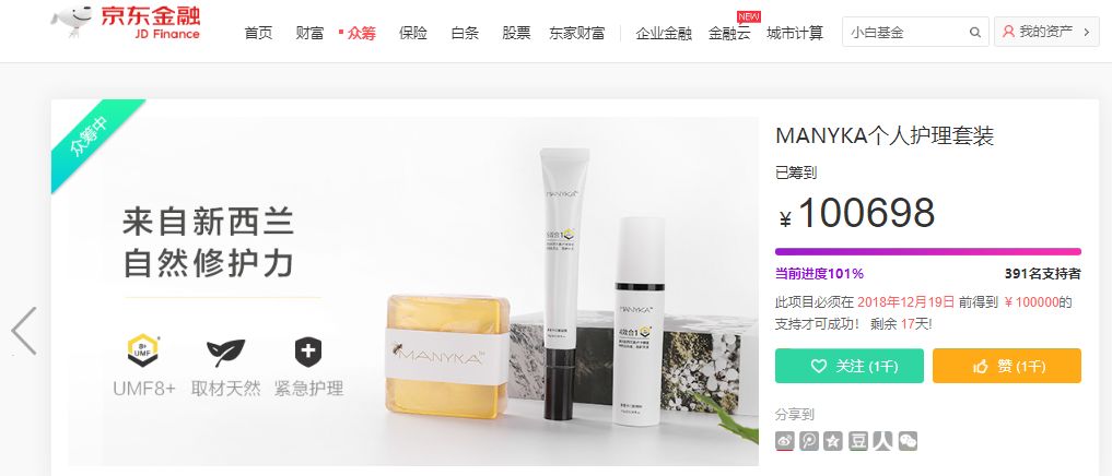 15天众筹10万元，MANYKA（麦蜜卡）产品的魅力何在？！