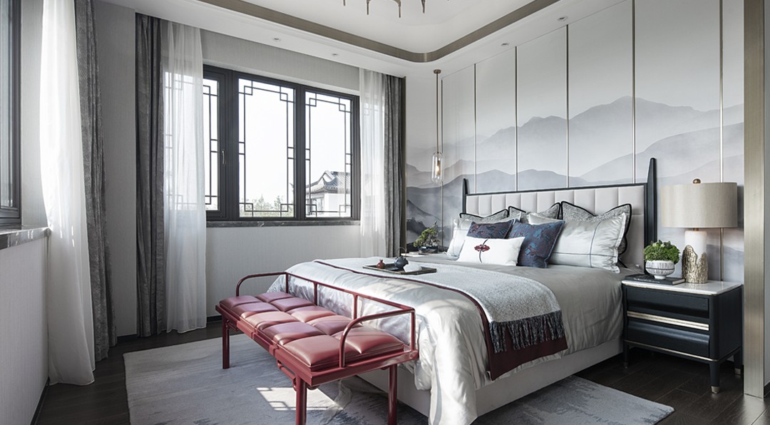 中国风别墅庭院有地下室,带院子的中国风禅意建筑