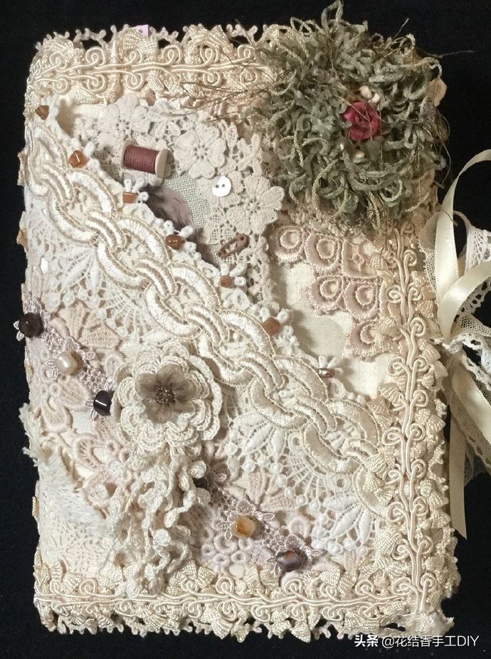 自制手帐本蕾丝花边,自制复古手帐蕾丝花边教程