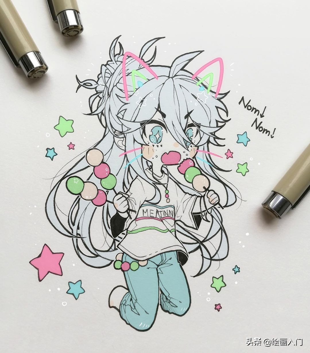 漫画人物手绘马克笔古装,漫画人物绘画作品马克笔