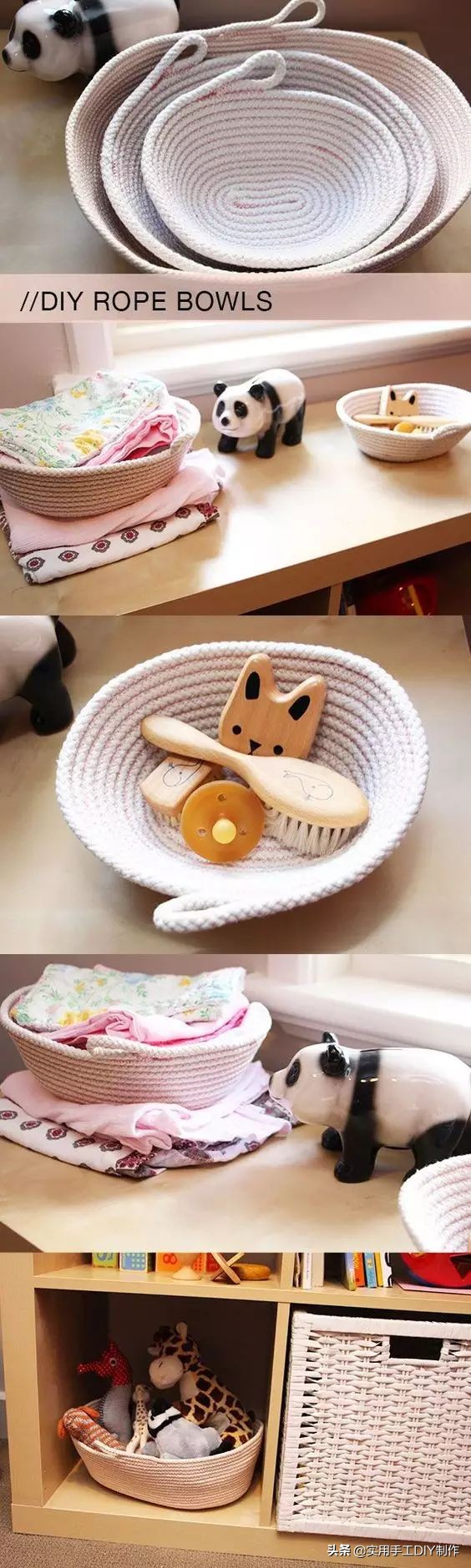 手工用绳子编织篮子简单又好看,怎样手工编篮子