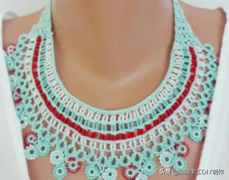 民族风毛衣链高档项链女挂饰品,羊绒衫的手工编织女