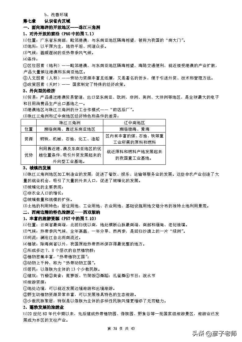（超详超全）初中地理知识点归纳汇总，七八九年级同学通用