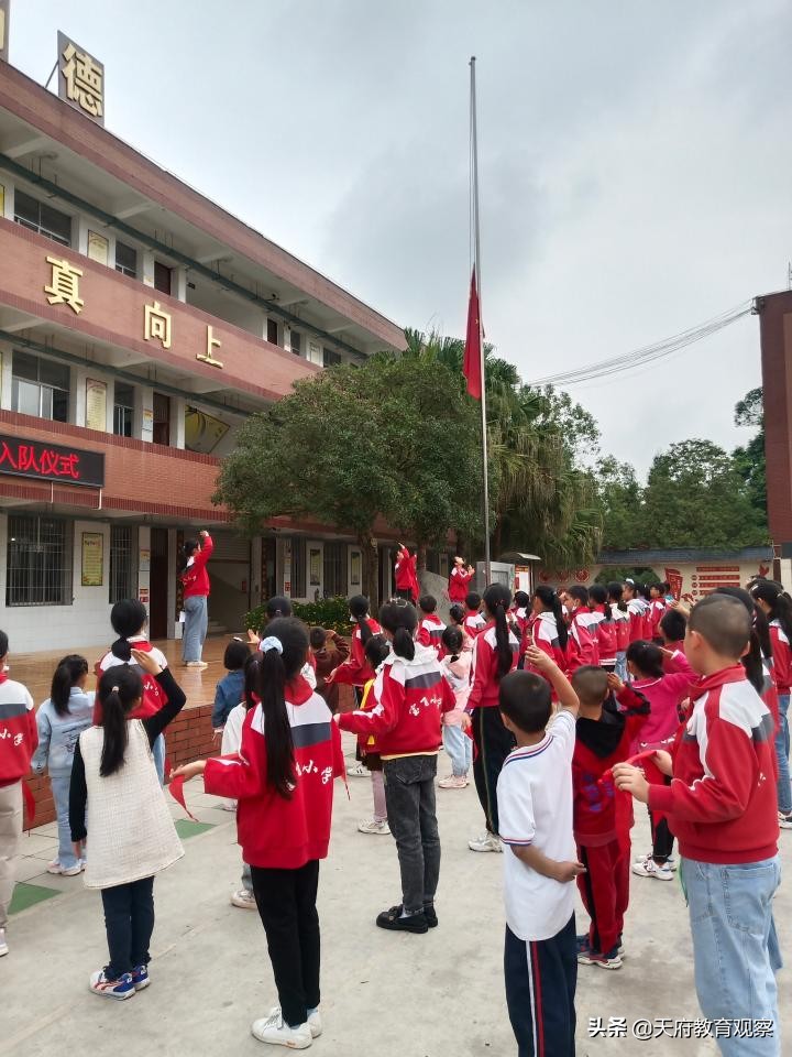 烟溪镇完小新少先队员入队仪式,鑫源小学举办新队员入队仪式