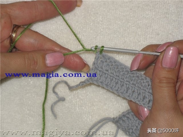倒钩针收边方法图解,倒钩针收边的视频教程