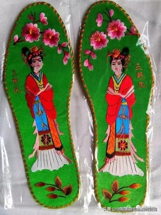 陕北民间纯手工鞋垫绣花,绣花鞋垫纯手工鞋垫成品