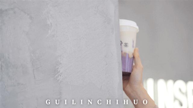 桂林奶茶店探店拍照,性冷淡风奶茶店拍照墙布置