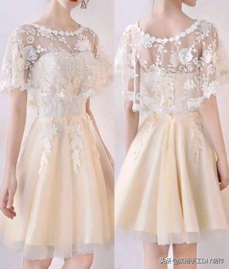 布艺拼接格子裙子,蕾丝拼贴连衣裙