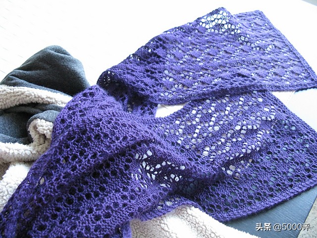 棒针编织围巾简单的,冰条线棒针围巾编织教程完整