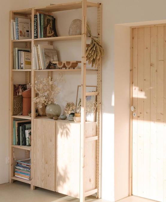 原木风格装修搭配藤编,原木元素打造自由舒适的家居空间