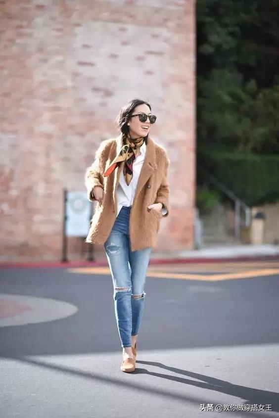 长丝巾春天的各种系法,丝巾怎么系才好看冬季女装