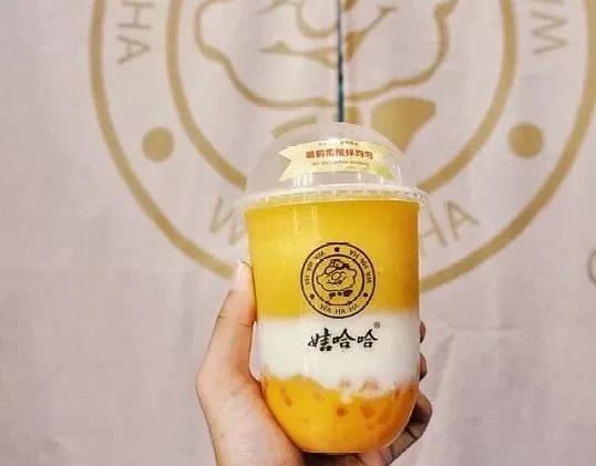 娃哈哈奶茶百香果奶茶,娃哈哈奶茶标记
