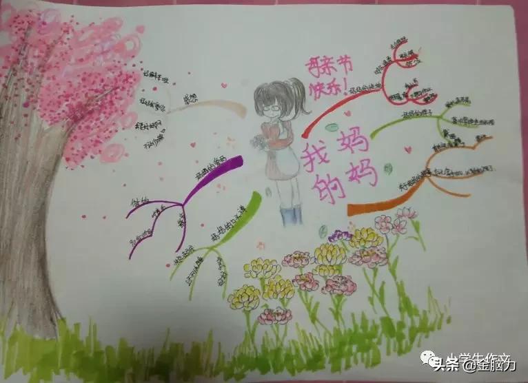 母亲节的思维导图怎么画五年级,母亲节的思维导图图画