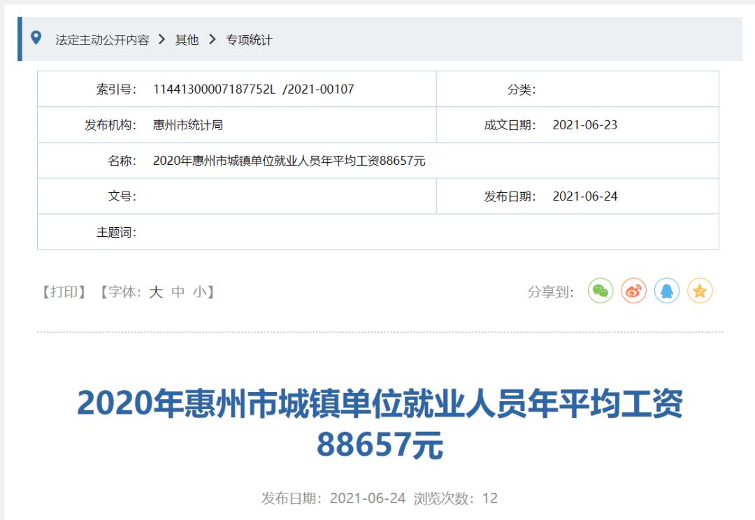 惠州最新工资出炉：房地产遭遇滑铁卢，餐饮垫底，农林渔业最香