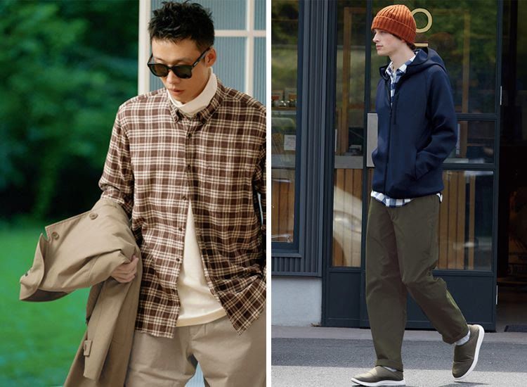 优衣库inesde联名款格子衬衫男,优衣库白衬衣怎么穿出高级感