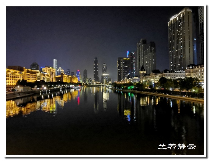 夜幕下的天津海河,美爆了