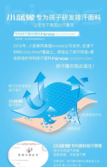 小蓝象儿童排汗服,小蓝象儿童排汗睡衣原理