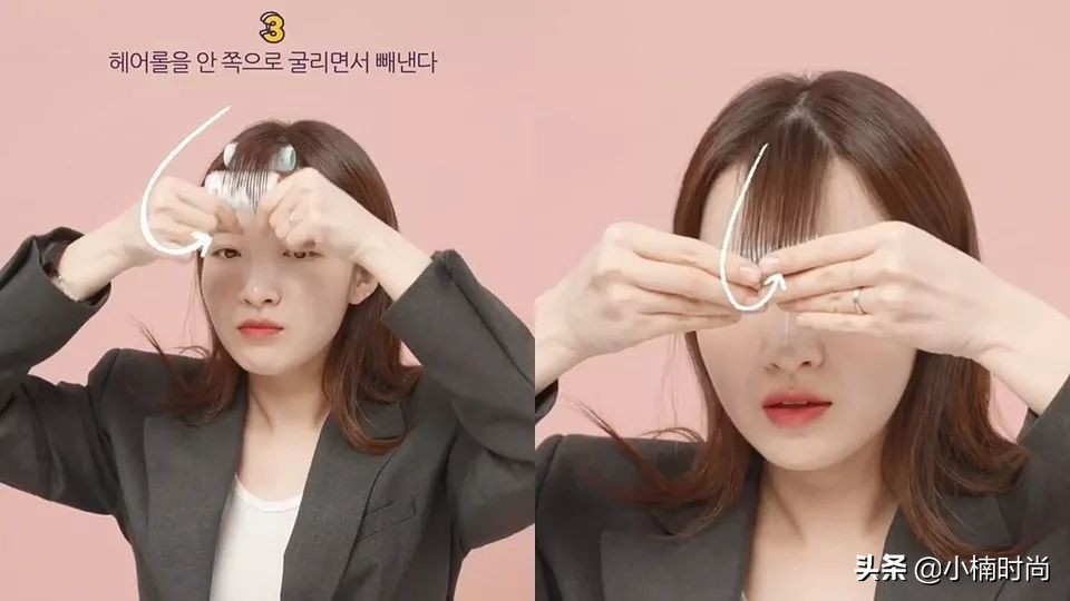 发卷应该怎样卷刘海,发型师中长发卷发教程全过程