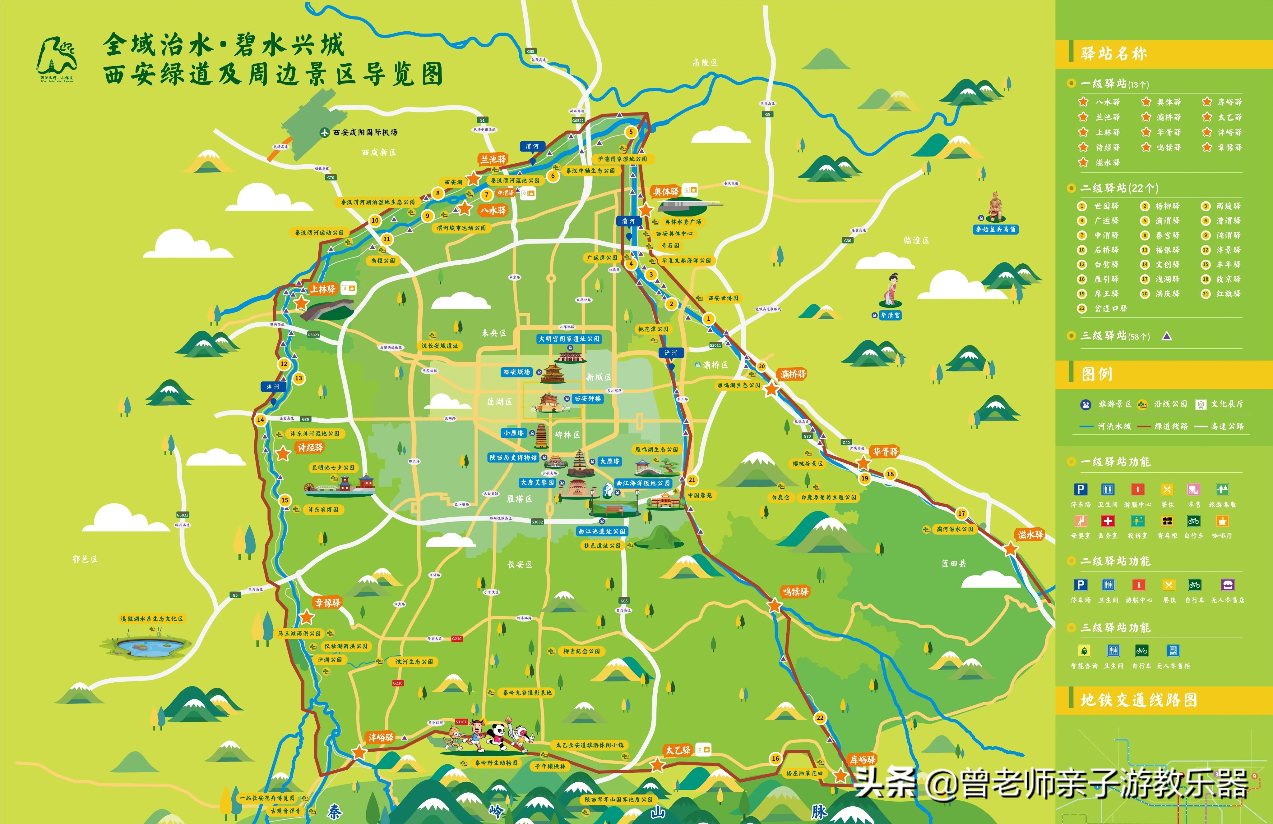 西安绿道旅游景点,西安三河一山绿道攻略