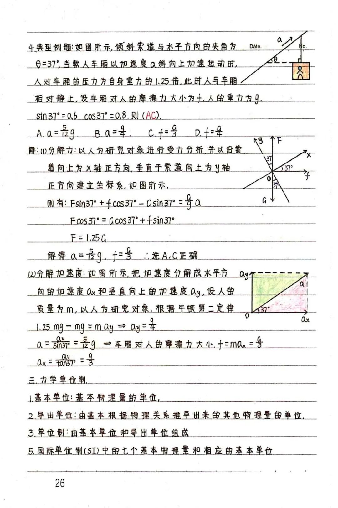 学霸笔记高中数学必修一,学霸笔记新高一物理