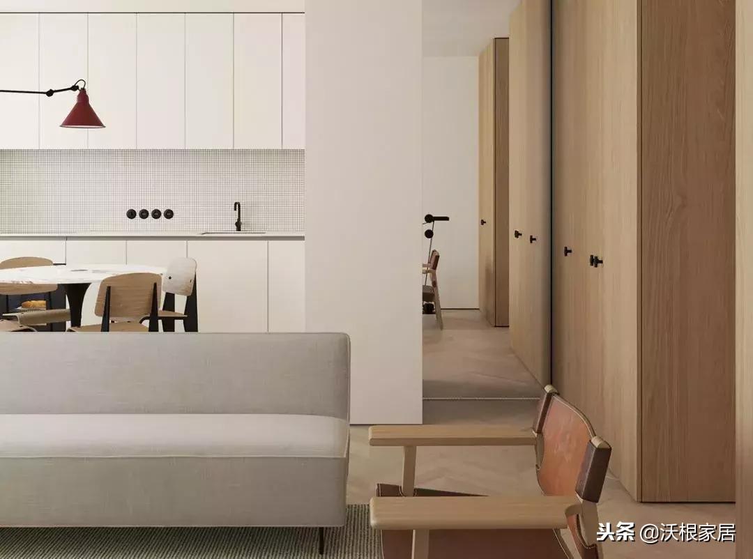 主卧依旧延续极简的设计风格,13平主卧设计高级感