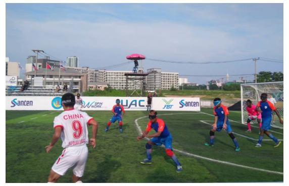 国足梅西单刀破门,盲人国足阿根廷