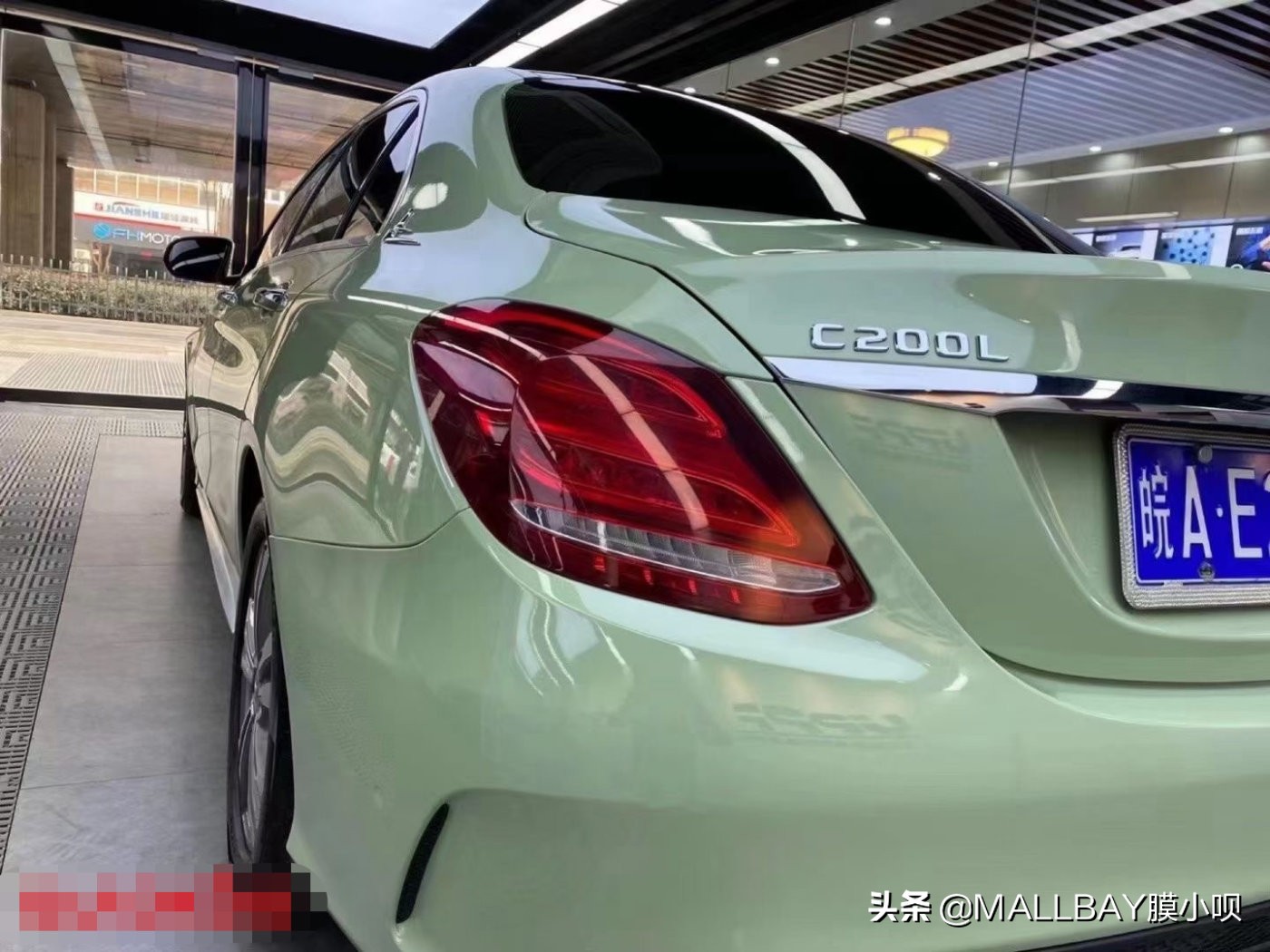 奔驰c级2022款最漂亮改色,奔驰c20改色膜效果图