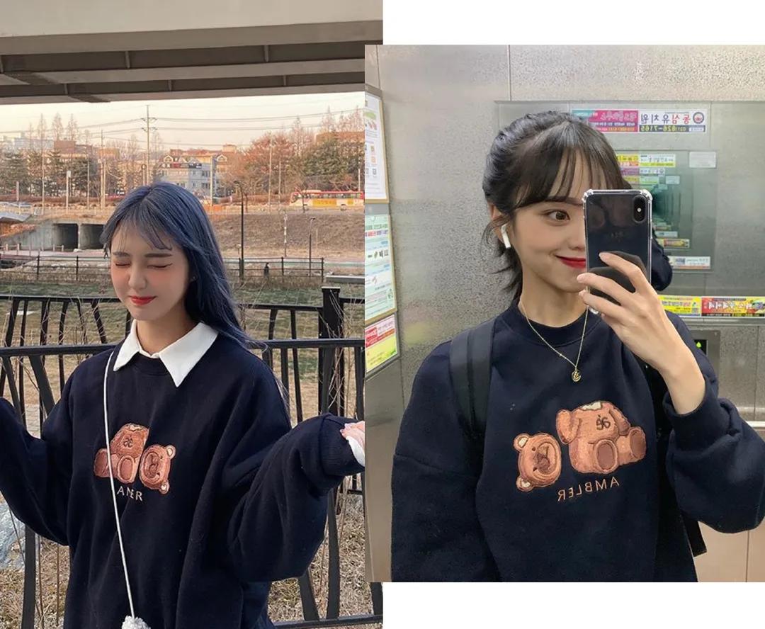 韩国爆款卫衣2021,韩国新款潮流卫衣秋天百搭款