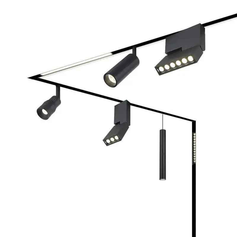 无主灯客厅无磁吸灯灯光布局,无主灯和磁吸轨道灯搭配