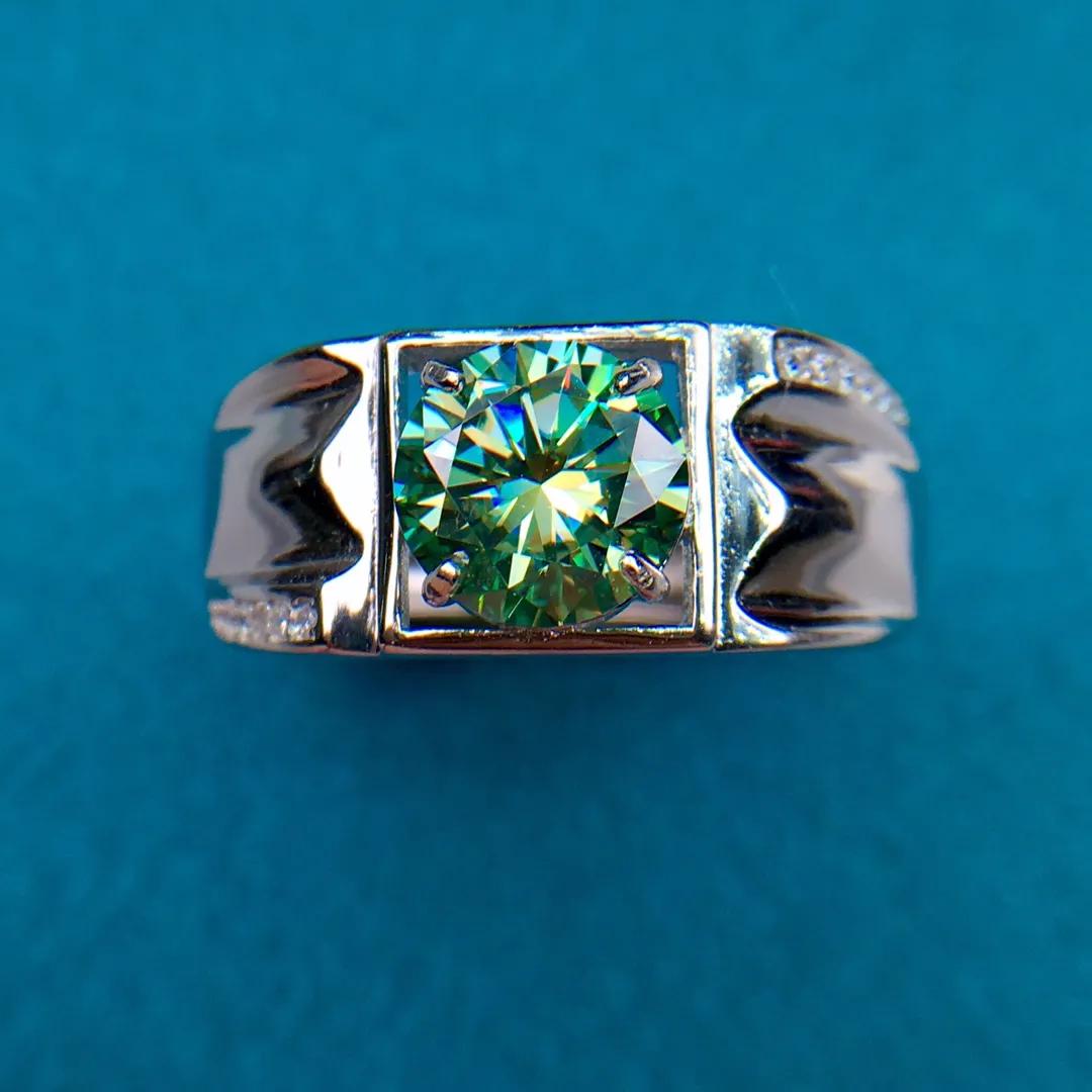 18k金冰雪皇后1.5克拉莫桑戒指 (925银莫桑钻石活口戒指官方旗舰店)