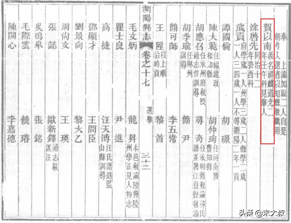 因浏阳古乐与湘乡曾国藩结缘的浏阳举人贺祥麟、贺宏勋叔侄