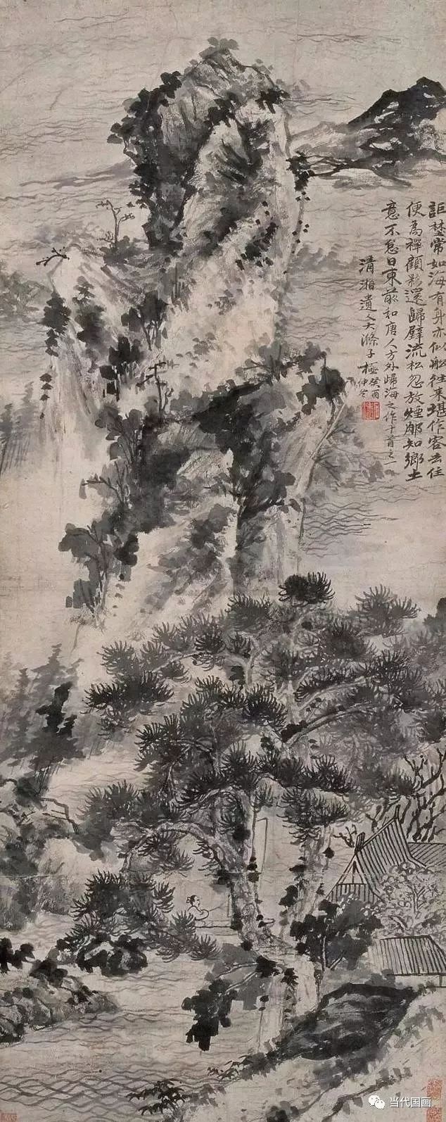 石涛山水画精品作品,石涛山水画高清大图临本