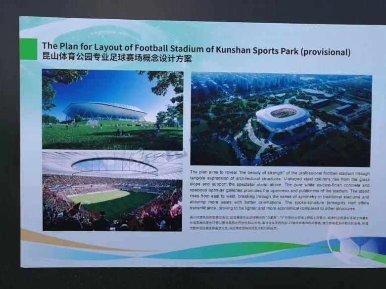 昆山专业足球场最新进展,昆山足球场总体规划
