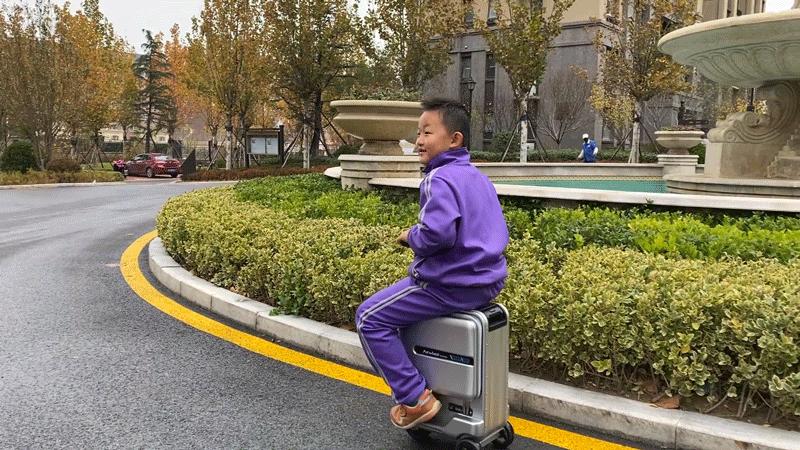 爱尔威电动行李箱开箱,爱尔威电动车行李箱