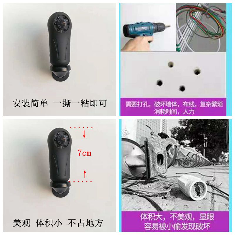 家用高清夜视摄像机,家用摄像头无线wifi手机监控夜视