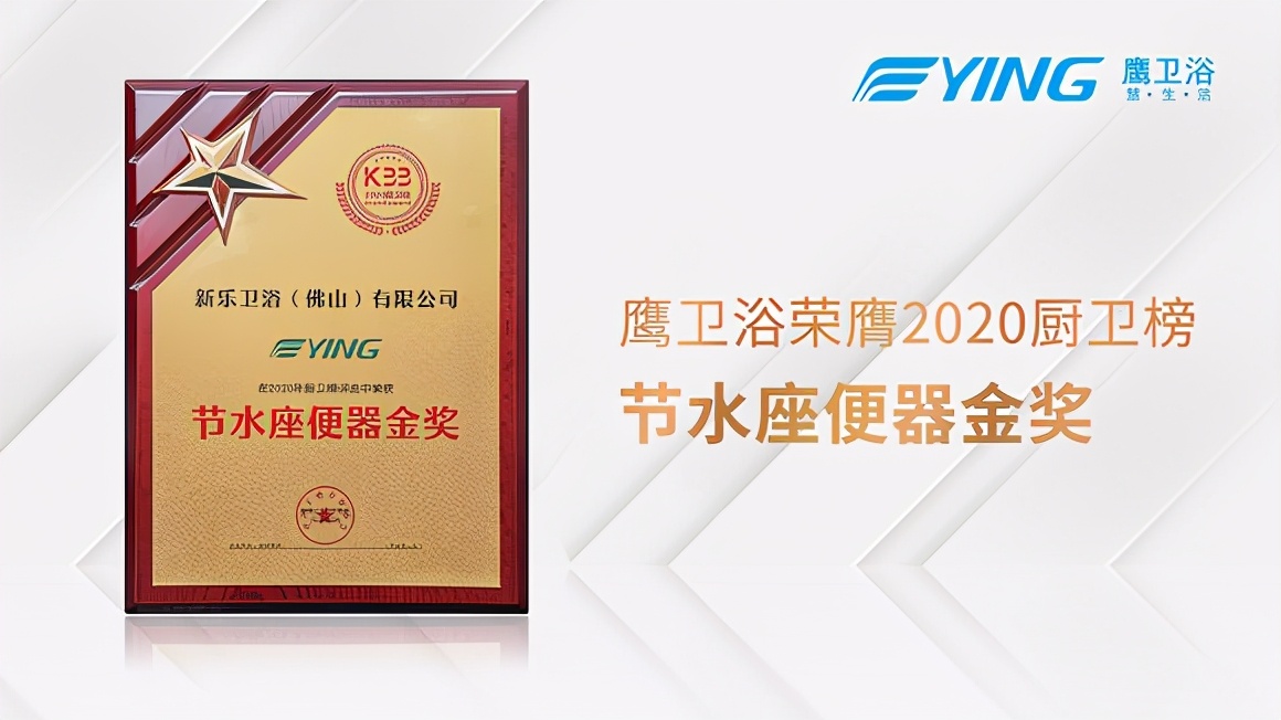 鹰卫浴荣获厨卫行业两项大奖,彰显强劲的品牌实力