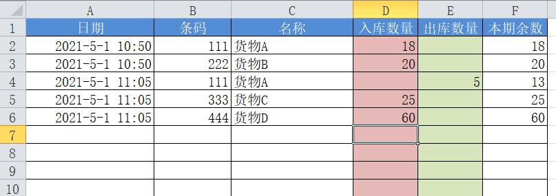 出入库登记表如何制作,制作出入库明细