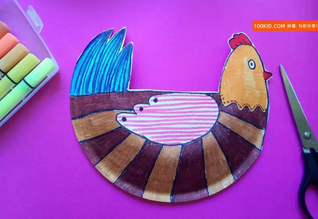 怎样画母鸡下蛋,儿童画画母鸡下蛋创意绘画