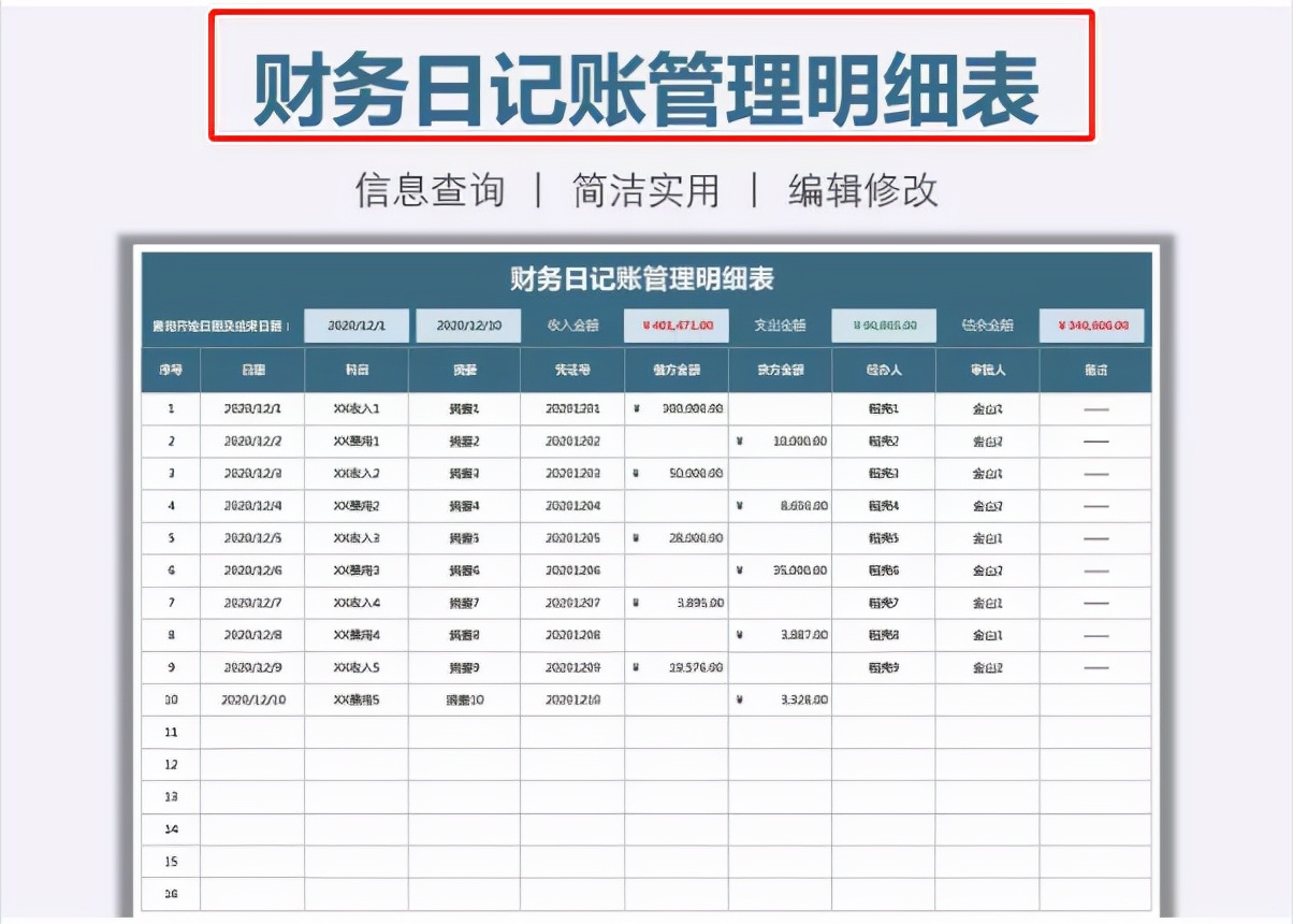 销售公司excel财务报表模板,excel财务会计做账模板