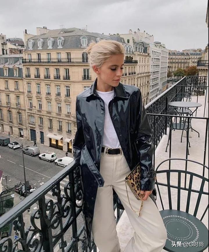 闪亮的漆皮元素又流行回来了，一穿就酷帅时髦到不行