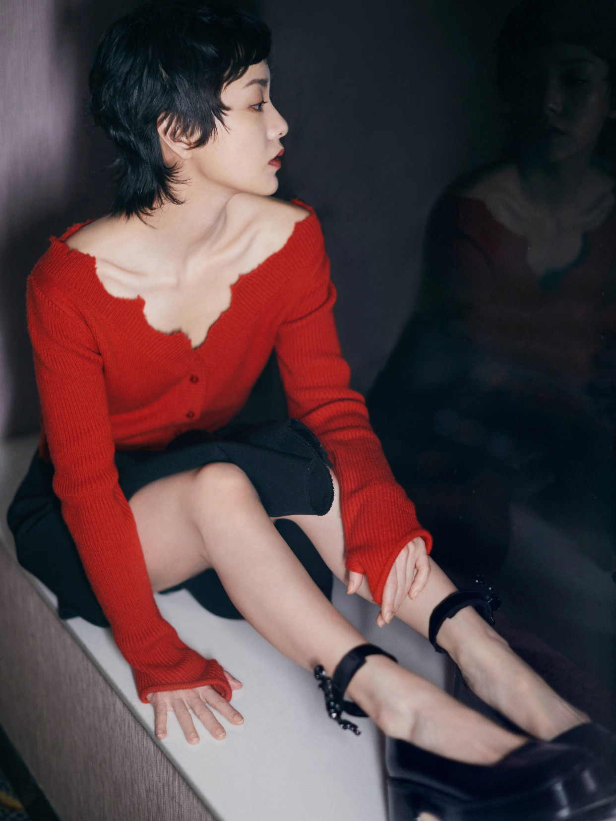 郭采洁复古短发怎么烫小红书,郭采洁复古港风短发小卷