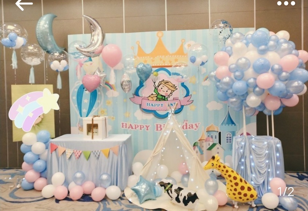 周岁生日宴气球布置家庭版,生日气球布置儿童10周岁