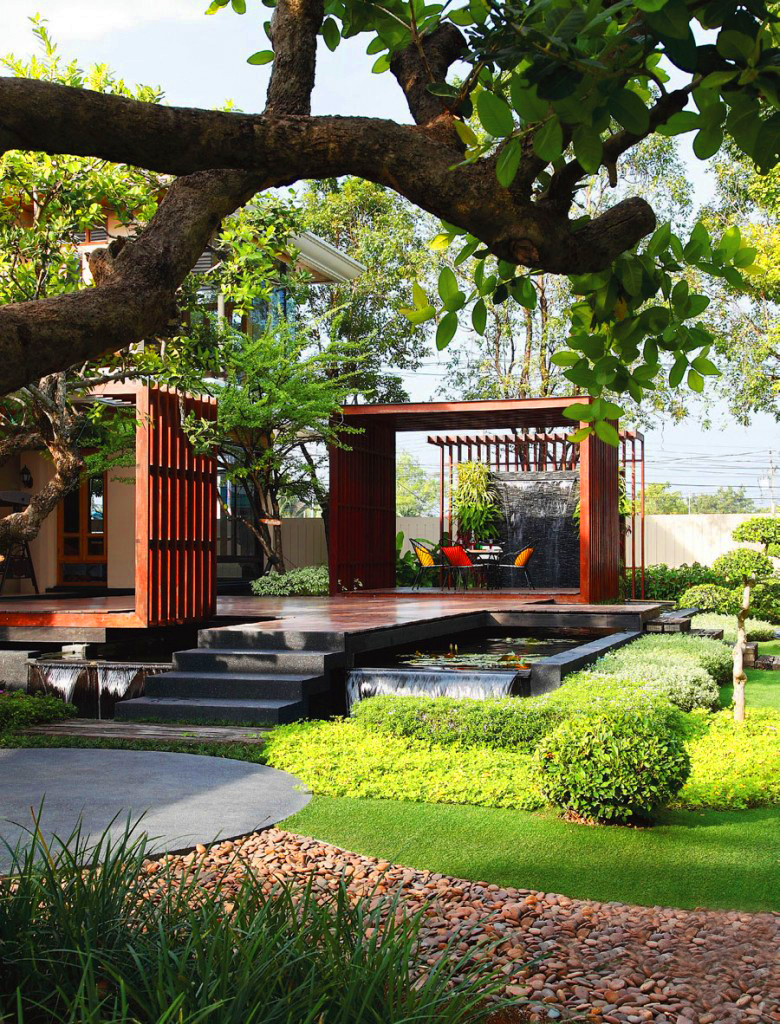 庭院景观亭子布局,10个带有凉亭的庭院设计实景图