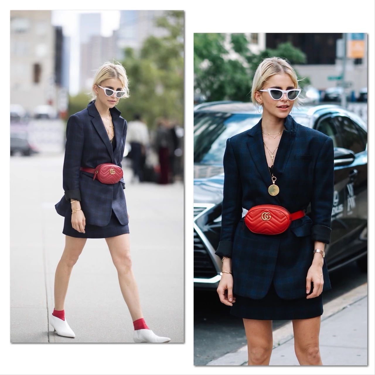 大衣配背包好看吗,大衣配短款包包显个高