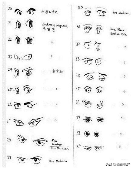 眼睛怎么画新手手绘小学生,二次元眼睛画法马克笔手绘