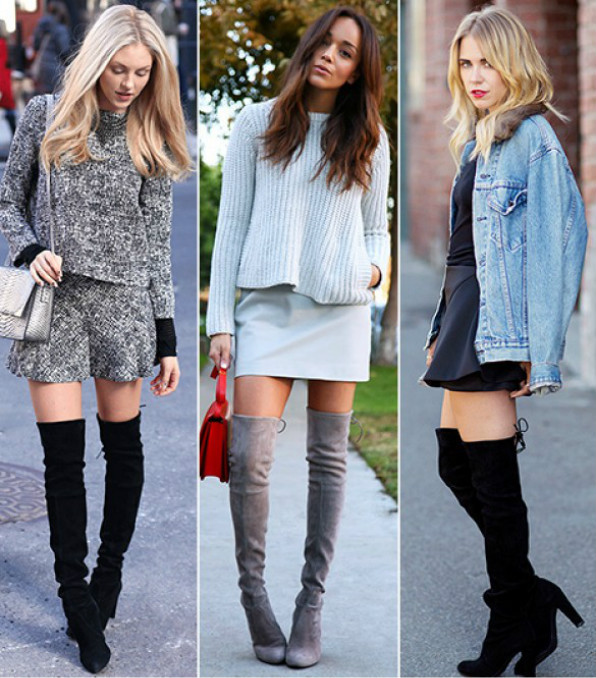 过膝靴冬天怎么搭配,过膝靴搭配什么颜色袜子