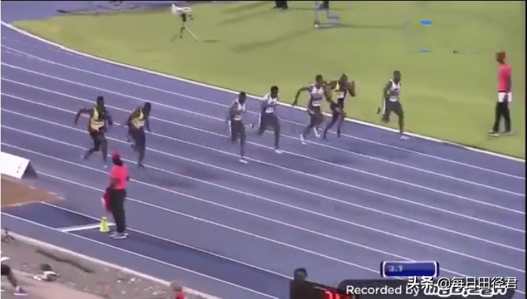 击败牙买加,牙买加4x100鲍威尔布雷克