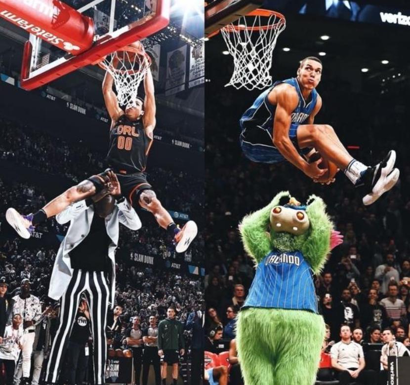 戈登扣篮大赛韦德全场嘘声,韦德给戈登打9分的扣篮视频