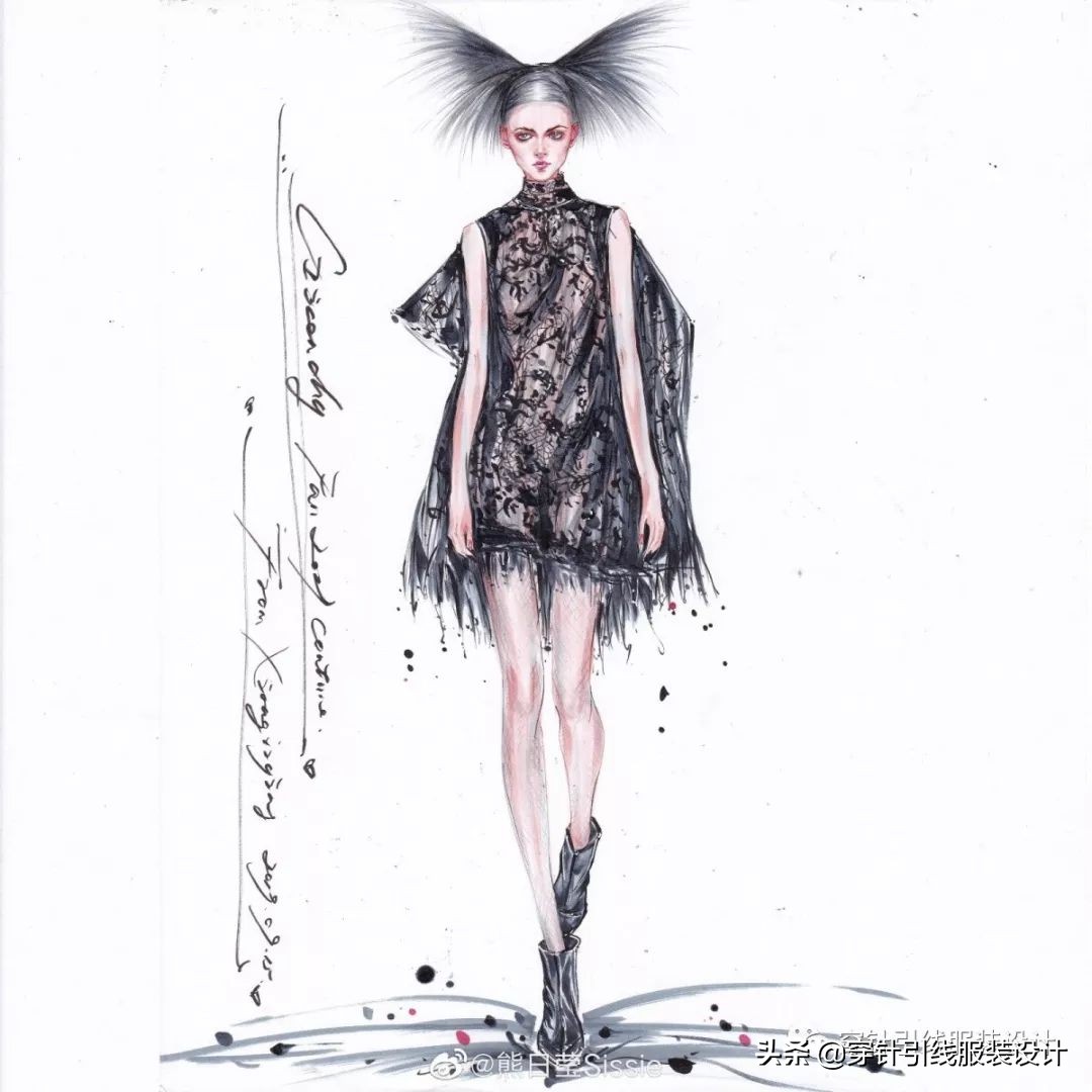 礼服服装效果图手绘,西装手绘服装效果图